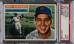 1956 Topps #75 Roy Sievers Gray Back PSA MINT 9 - Highest Graded!