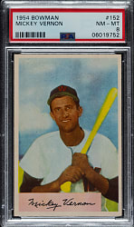 1954 Bowman #152 Mickey Vernon PSA NM-MT 8