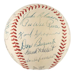 1955 Brooklyn Dodgers World Champions Team-Signed Baseball with Robinson, Campanella, and Hodges - JSA