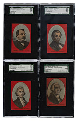 1910 D67 Ward's Tip Top Bread "Presidents" SGC-Graded Partial Set (18/26)