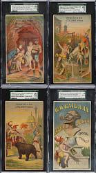 Circa 1890 Gail & Ax Little Joker SGC-Graded Complete Set (10) Plus Trade Card