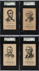 Circa 1887 HD2A Hallock & Co. "Presidents" SGC-Graded Collection (12) Including Lincoln, Washington, and Jefferson