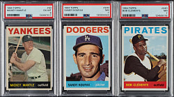 High-Grade 1964 Topps Near-Complete Set (511/587) Including 87 PSA-Graded Cards