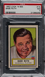 1952 Topps "Look 'n See" #15 Babe Ruth PSA NM 7