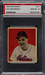 1949 Bowman #11 Lou Boudreau PSA NM-MT 8