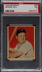 1949 Bowman #26 George Kell Rookie PSA NM 7