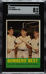 1963 Topps #173 Bombers' Best with Mickey Mantle SGC NM/MT 8