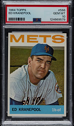 1964 Topps #566 Ed Kranepool PSA GEM MINT 10
