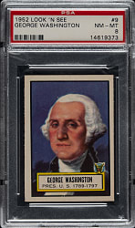 1952 Topps "Look 'n See" #9 George Washington PSA NM-MT 8