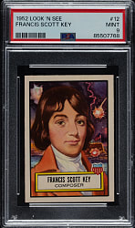 1952 Topps "Look 'n See" #12 Francis Scott Key PSA MINT 9 - Highest Graded!