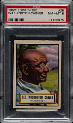 1952 Topps "Look 'n See" #26 Washington Carver PSA NM-MT 8