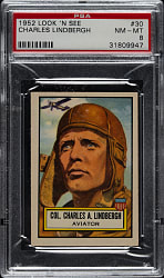 1952 Topps "Look 'n See" #30 Charles Lindbergh PSA NM-MT 8