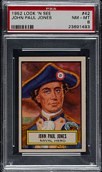 1952 Topps "Look 'n See" #42 John Paul Jones PSA NM-MT 8