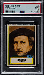 1952 Topps "Look 'n See" #82 Rembrandt PSA NM+ 7.5