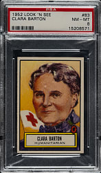 1952 Topps "Look 'n See" #83 Clara Barton PSA NM-MT 8
