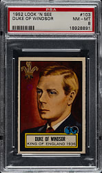1952 Topps "Look 'n See" #103 Duke of Windsor PSA NM-MT 8