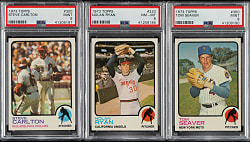 High-Grade 1973 Topps Near-Complete Set (659/660) Including 12 PSA-Graded Cards