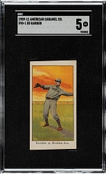 1909-1911 E90-1 American Caramel Ed Karger SGC EX 5 - 1 of 2 - Highest Graded!
