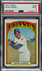1972 Topps #299 Hank Aaron PSA MINT 9