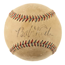 Babe Ruth Single-Signed Baseball - JSA