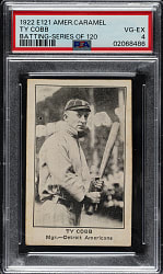 1922 E121 American Caramel (Series of 120) Ty Cobb Batting PSA VG-EX 4