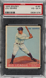 1933 R319 Goudey #160 Lou Gehrig PSA VG-EX 4
