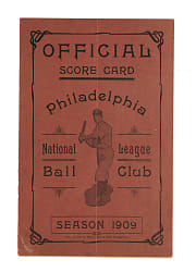 1909 Philadelphia Phillies Scorecard