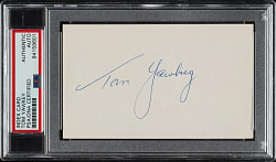 Tom Yawkey Signed Index Card - PSA/DNA
