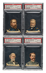 1880s Y95 Scrap Pictures "Civil War Generals" PSA- and SGC-Graded Collection (16) Including Lee, Jackson, and Grant