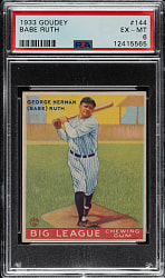 1933 R319 Goudey #144 Babe Ruth PSA EX-MT 6