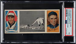 1912 T202 Hassan Triple Folder "Schaefer Steals Second" Clark Griffith/McBride PSA NM 7