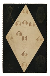 1890 New York Giants Players' League Cabinet with Ewing, O'Rourke, Keefe, and Connor - Ex-Larry Twitchell Estate