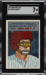 1967 Topps "Who Am I?" #22 Mickey Mantle SGC NM 7