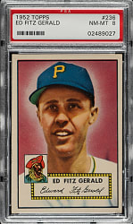 1952 Topps #236 Ed Fitzgerald PSA NM-MT 8