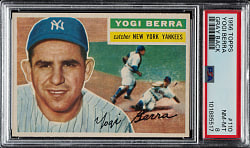1956 Topps #110 Yogi Berra Gray Back PSA NM-MT 8