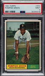 1961 Topps #454 Pumpsie Green PSA MINT 9