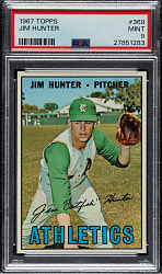 1967 Topps #369 Jim "Catfish" Hunter PSA MINT 9
