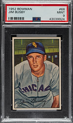 1952 Bowman #68 Jim Busby PSA MINT 9 - 1 of 4 - Highest Graded!