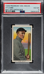 1909-1911 T206 White Border Ty Cobb Bat Off Shoulder PSA VG-EX 4