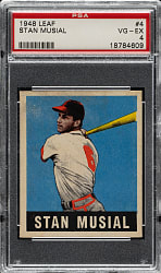 1948-1949 Leaf #4 Stan Musial Rookie PSA VG-EX 4