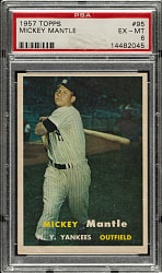 1957 Topps #95 Mickey Mantle PSA EX-MT 6