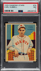 1934-1936 R327 Diamond Stars #39 Carl Hubbell PSA NM 7