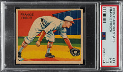 1934-1936 R327 Diamond Stars #17 Frankie Frisch (1935 Green Back) PSA NM 7