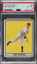 1941 R336 Play Ball #20 Red Ruffing PSA EX-MT 6