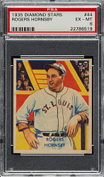 1934-1936 R327 Diamond Stars #44 Rogers Hornsby PSA EX-MT 6