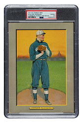 1911 T3 Turkey Red #99 Walter Johnson PSA GOOD+ 2.5 - Advertising Back