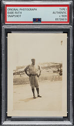 Circa 1928 Babe Ruth Original Snapshot Photograph PSA/DNA Type I