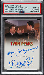 2018 Twin Peaks Autographs David Lynch/Kyle MacLachlan PSA MINT 9 with GEM MINT 10 Signature