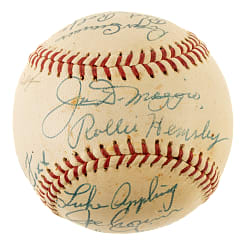 1939 American League All-Star Team-Signed Reunion Baseball with DiMaggio, Foxx, and Greenberg - JSA