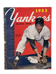 1953 New York Yankees Multi-Signed Sketch Book with Mantle, Berra, and Martin - JSA